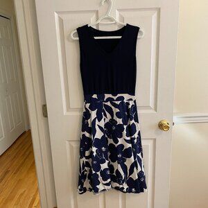 DIE DIE FASHION Royal Blue Sleeveless Maxi Dress with Flare Flower Skirt Size S